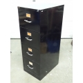 GEM Black Vertical Legal 4 Drawer Filing Cabinet, Locking